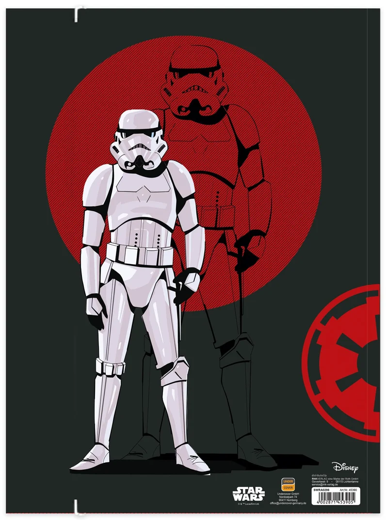 RNKVerlag Zeichenmappe Disney Star Wars 320 x 430 mm, für Formate bis DIN A3 mit Gummizugverschluss, 1 Stück