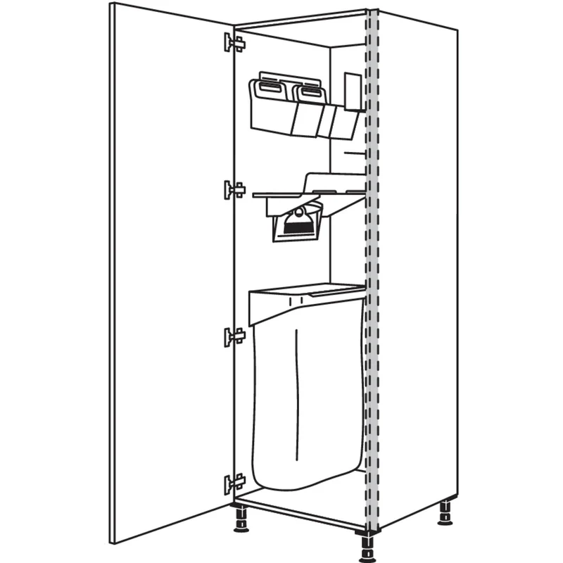 nobilia Highboard mit Ordnungssystem Laundry-Area NHSOSF50-1 50 cm