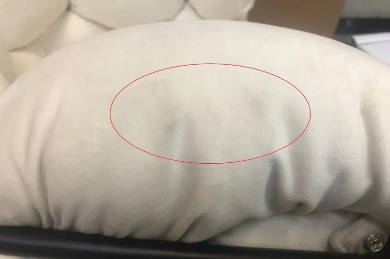 B-Ware KAWOLA Esszimmerstuhl LARA Drehstuhl Velvet cremeweiß