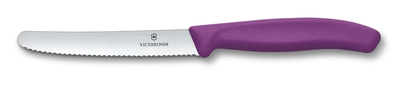 Victorinox, Swiss Classic, Tomaten & Tafelmesser, 11cm, Wellen, violett