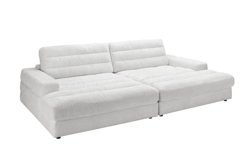 KAWOLA Big Sofa LANA Stoff hellgrau