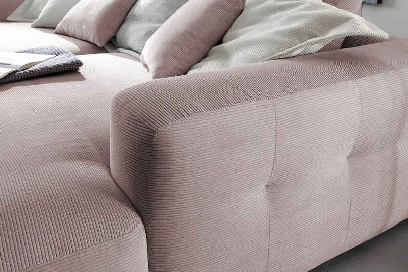 KAWOLA Big Sofa MIKA Feincord rosa