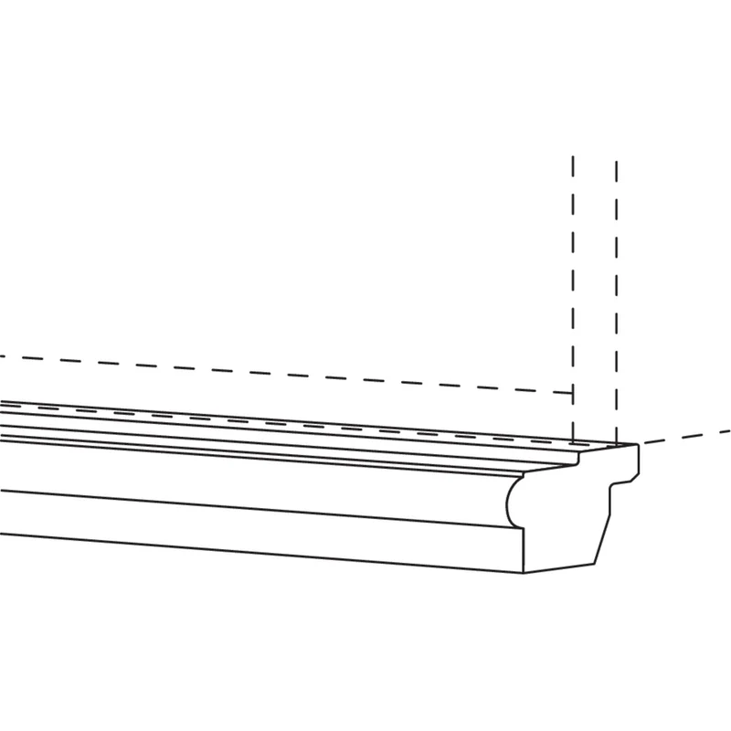nobilia Lichtblende, Landhaus-Profil, gerade LBH