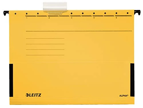 Leitz Hängetasche A4 Alpha (20er Pack, 4 Farben Sortiert) je 5x rot, grün, blau und gelb