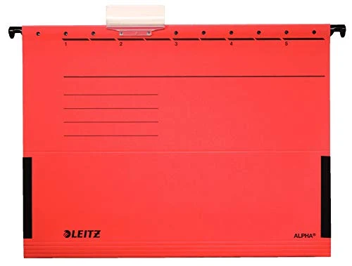 Leitz Hängetasche A4 Alpha (20er Pack, 4 Farben Sortiert) je 5x rot, grün, blau und gelb