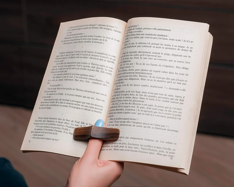 Handgefertigt Buch Seitenhalter-Buchseitenhalter Daumen Holz -Mittlere 22mm