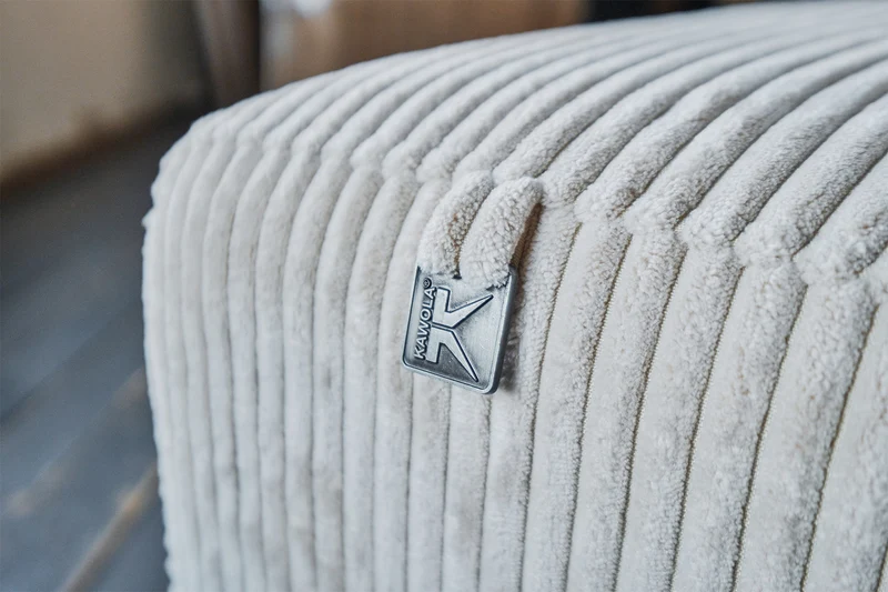 KAWOLA Sofa BODHI 3-Sitzer Cord cremeweiß