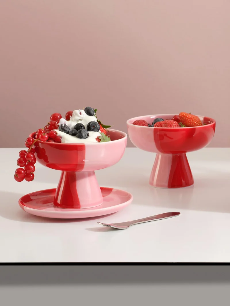Asa, joy Schale auf Fuß, strawberry smoothie, D11cm