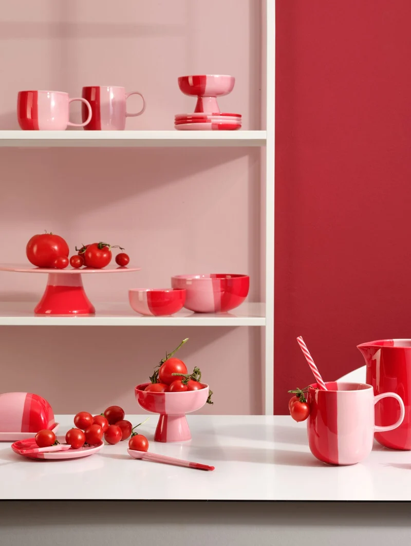 Asa, joy Schale auf Fuß, strawberry smoothie, D11cm