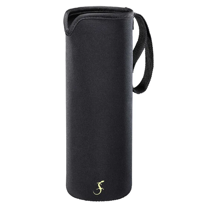 LURCH Glasflasche mit Iso-Hülle, 1L, schwarz