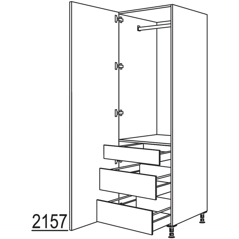 nobilia XL-Garderobenschrank HWGIAF40-2X 40 cm