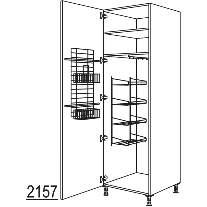 nobilia XL-Besen-/ Geräteschrank HBF40-2X 40 cm