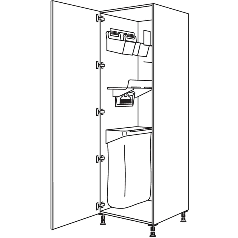 nobilia XL-Hochschrank mit Ordnungssystem Laundry-Area HOSF50-2X 50 cm