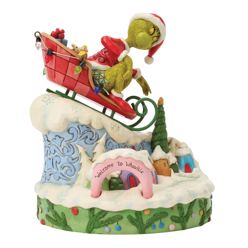 The Grinch, auf einem kleinen Schlitten - 15cm, Jim Shore 2026