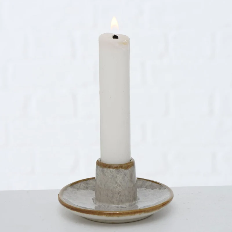 Keramik Kerzenständer 3er Set 9cm Kerzenhalter Stabkerzen Kerzenleuchter