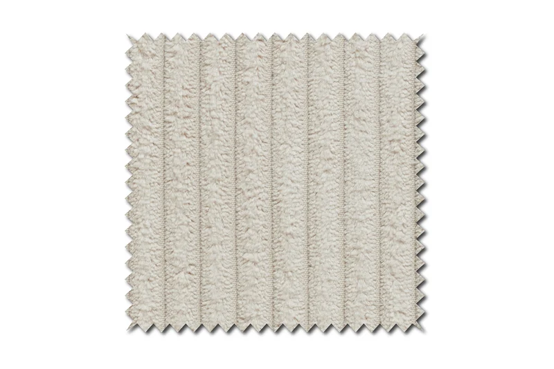 KAWOLA Sitzgruppe CHARME Sofa Sessel Hockerbank Cord cremeweiß