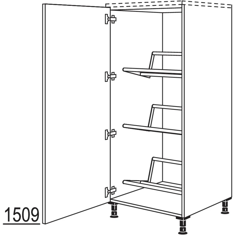 nobilia Highboard für Getränkekisten HGTKF60 60 cm