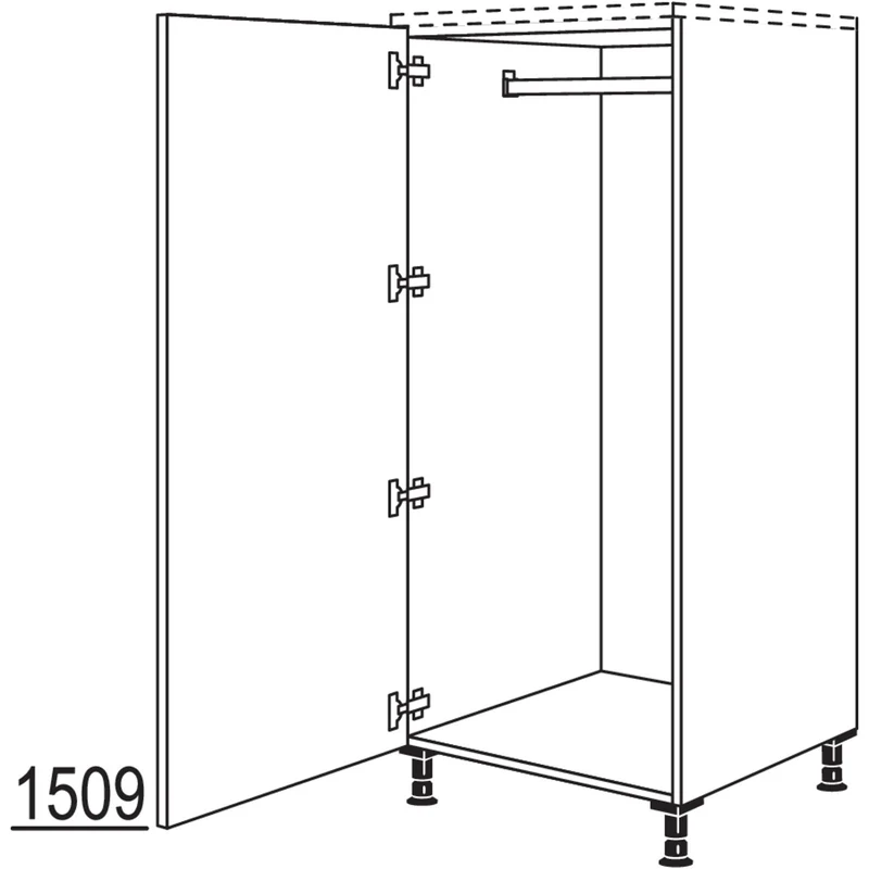 nobilia Highboard Garderobenschrank HWGF60 60 cm