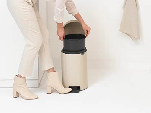 Brabantia NewIcon Treteimer, Soft Beige, 12 l