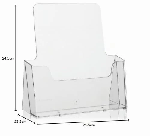 VITAdisplays 2 Stück Tisch-Prospektständer Flyerständer, Prospekthalter von VITAdisplays (transparent, DIN A4)