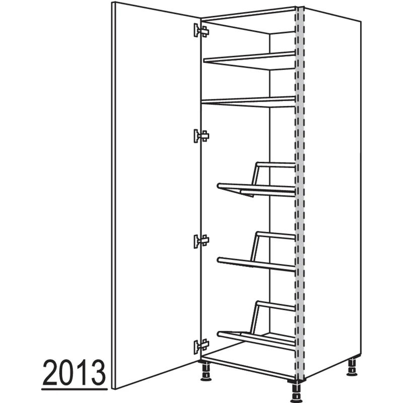 nobilia Hochschrank für Getränkekisten NHSGTKF60-1 60 cm