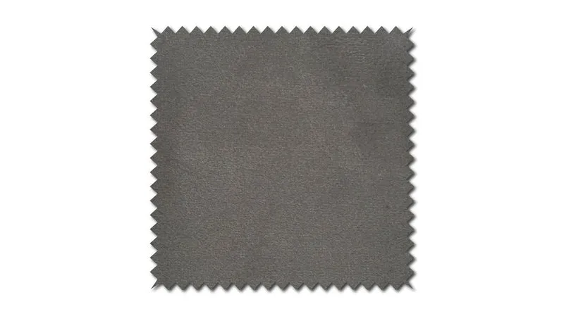 KAWOLA Sessel LOTTE Ohrensessel velvet silber mit Hocker