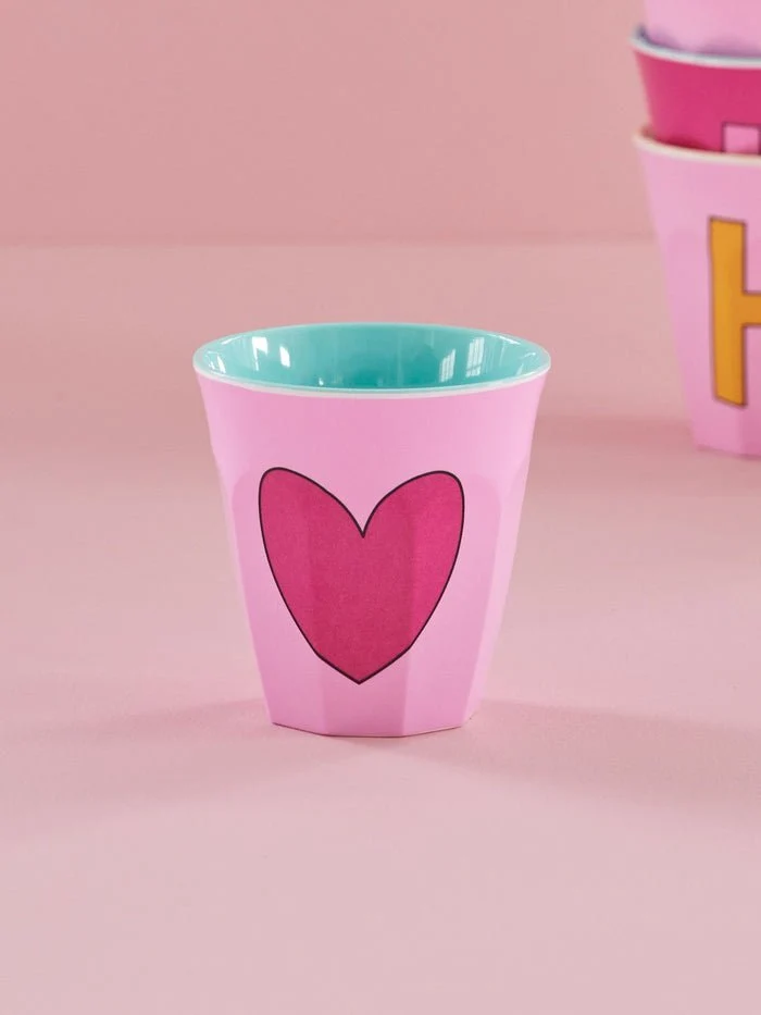 rice- Mittelgroße Becher - Pink - Heart - 250ml