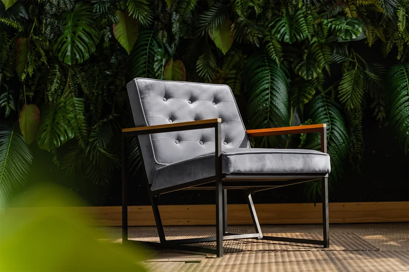 KAWOLA Sessel ARLY Polstersessel Bezug Velvet grau