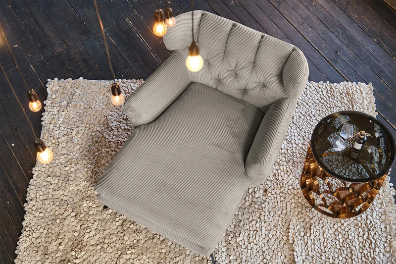 KAWOLA Longseat CHARME Cord steingrau