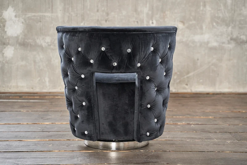 KAWOLA Sessel SENSO Stoff Velvet schwarz