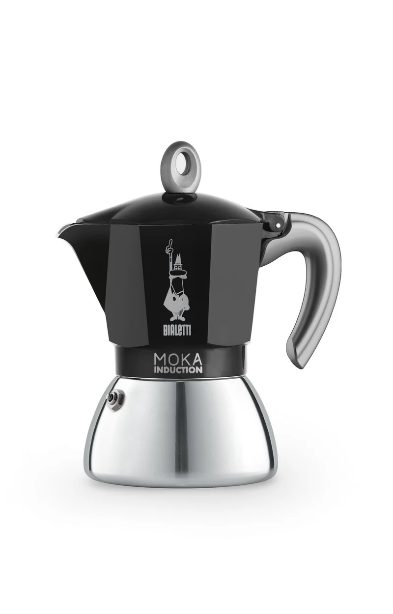 Bialetti, Espressokocher Moka Induction schwarz, 6 Tassen