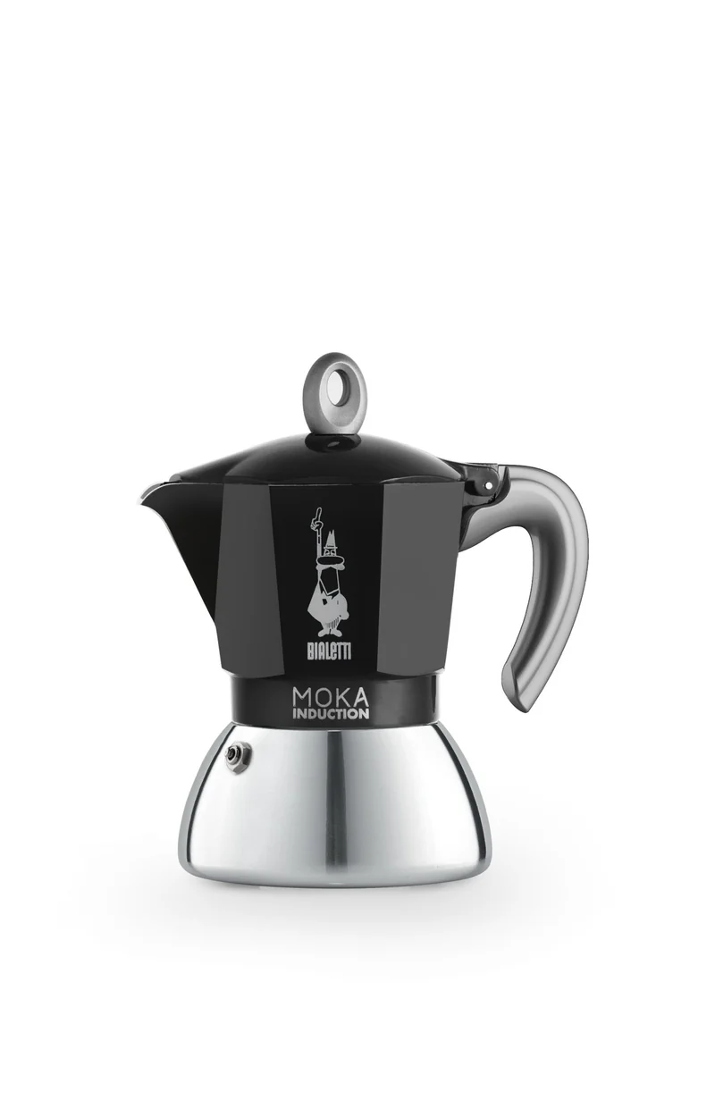 Bialetti, Espressokocher Moka Induction, schwarz, 150ml/4 Tassen