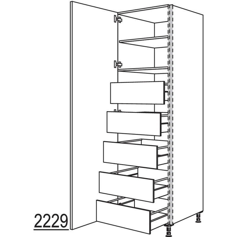 nobilia XL-Hochschrank NHSIF60-3X 60 cm
