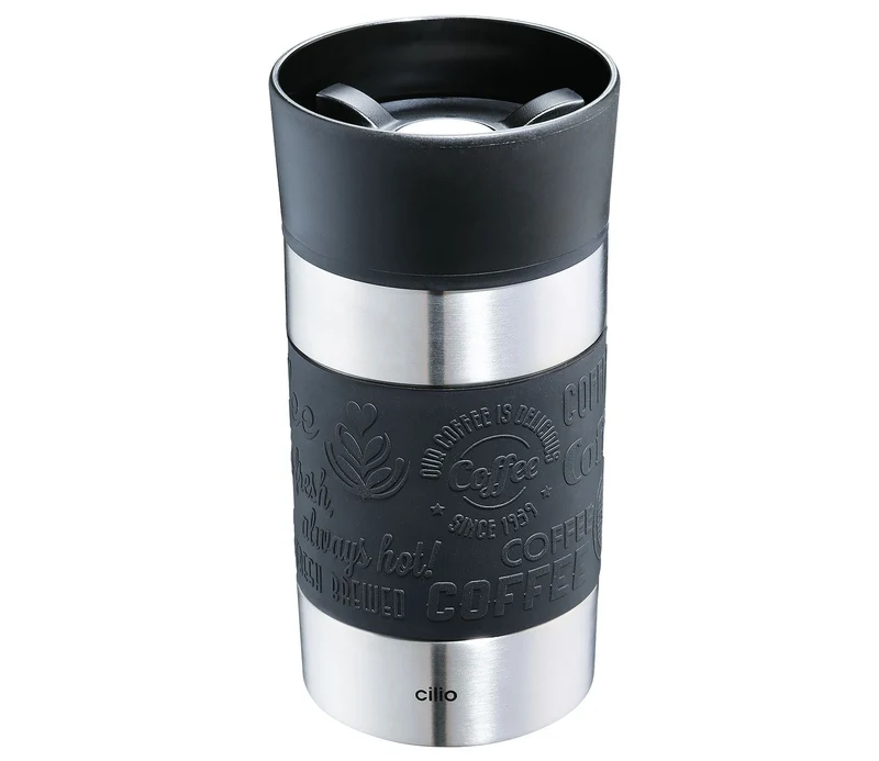 Cilio, Isolierbecher "Viaggio", Farbe schwarz, Inhalt 300ml