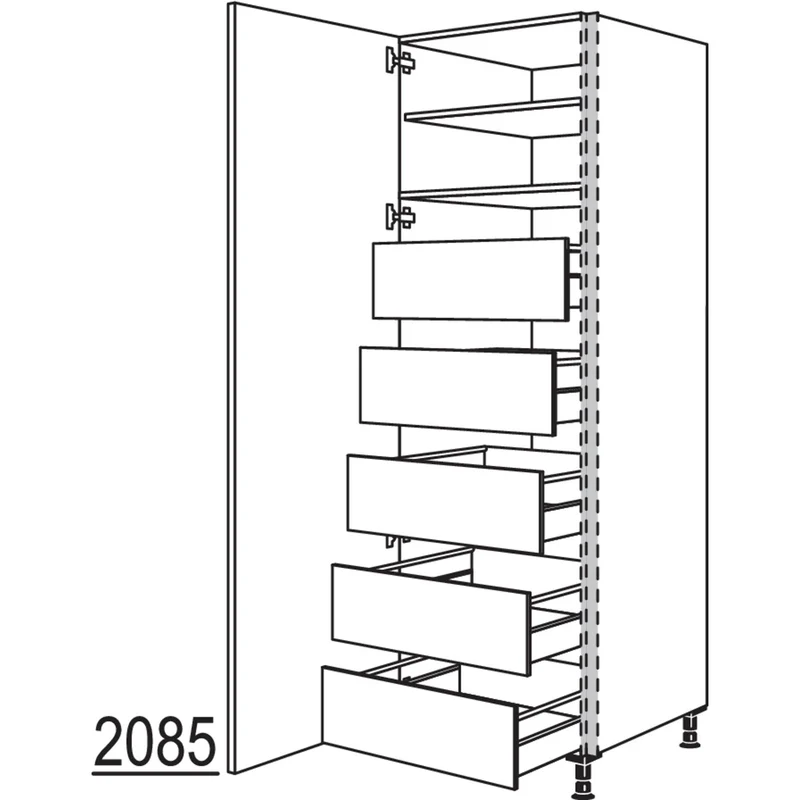 nobilia XL-Hochschrank NHSIF60-1X 60 cm