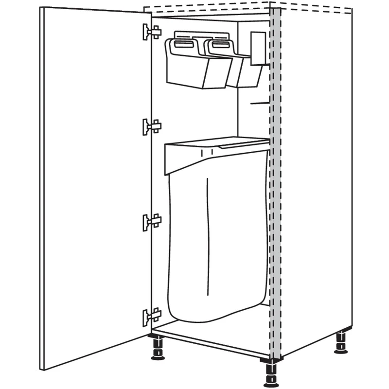 nobilia Highboard mit Ordnungssystem Laundry-Area NHSOSF60 60 cm