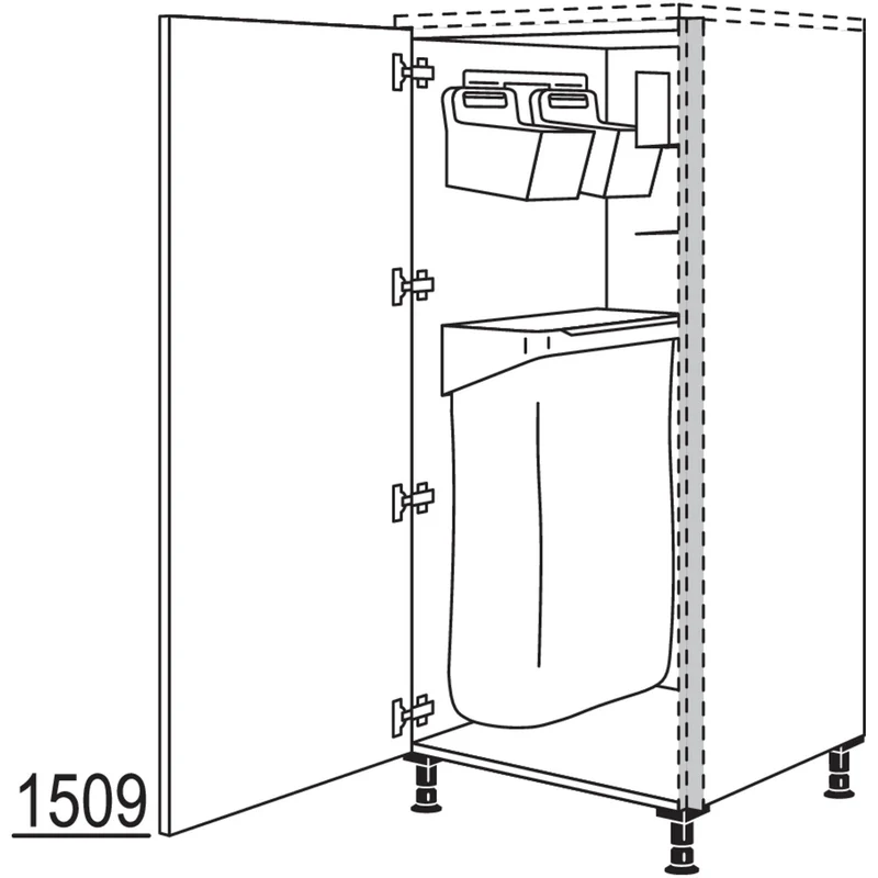 nobilia Highboard mit Ordnungssystem Laundry-Area NHSOSF60 60 cm