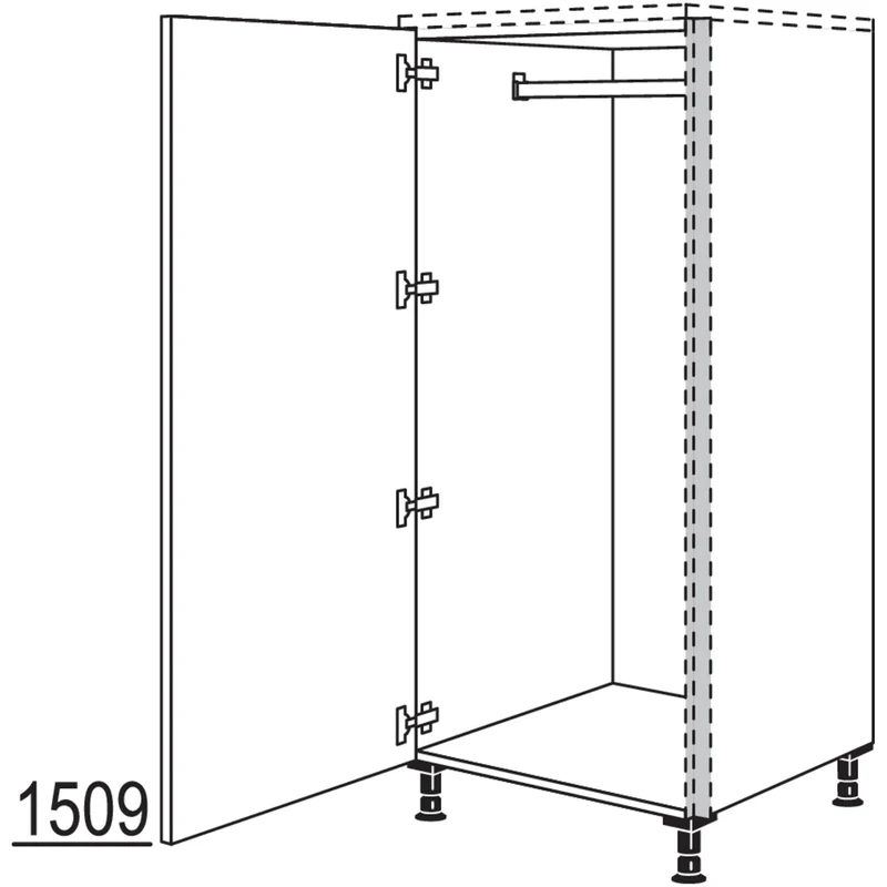 nobilia Highboard Garderobenschrank NHSWGF60 60 cm