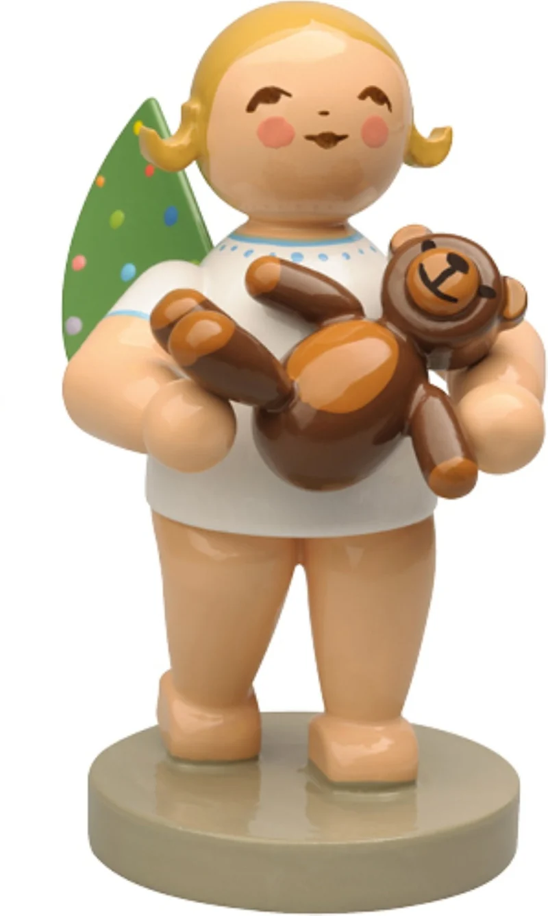 Wendt & Kühn 'Engel mit farbigen Flügelpunkten und Teddy - 6cm' 2026