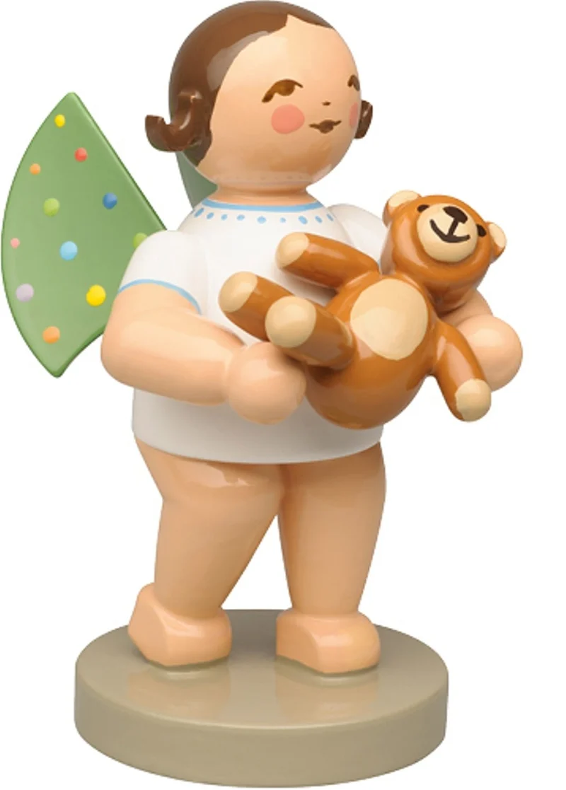 Wendt & Kühn 'Engel mit farbigen Flügelpunkten und Teddy - 6cm' 2026