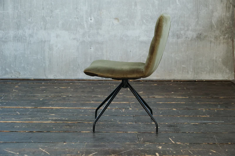KAWOLA Stuhl NEW CHARME Drehstuhl Esszimmerstuhl Velvet oliv
