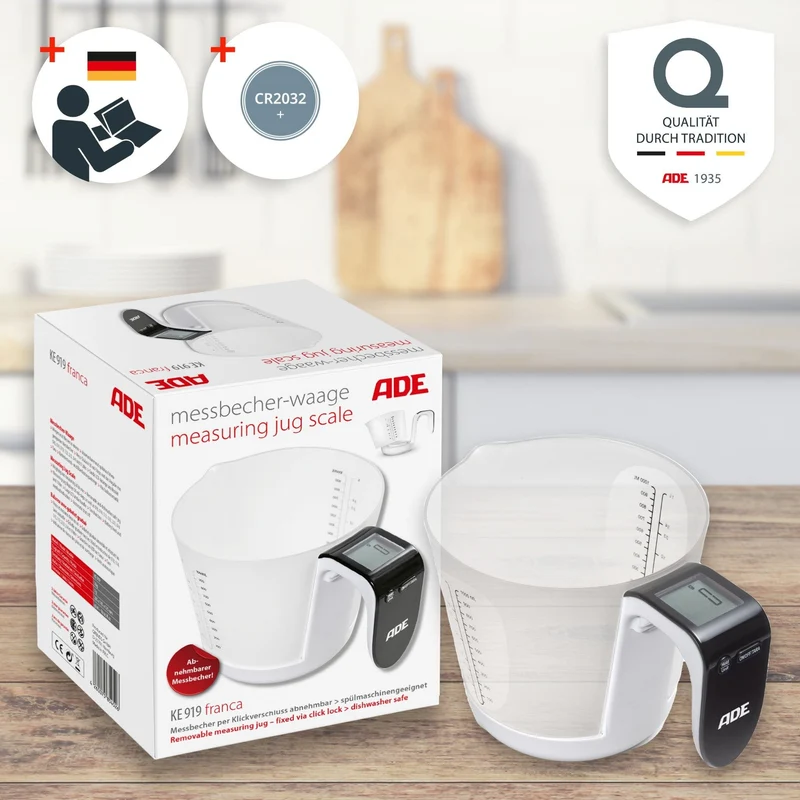 ADE digitale Messbecherwaage Franca - 20,7 cm 1 Liter