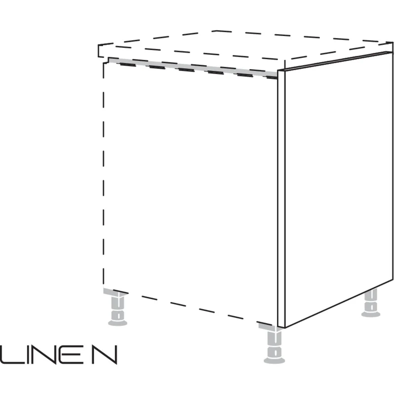 nobilia XL-LINE N-Abschlusswange in Korpushöhe NUWK50-X