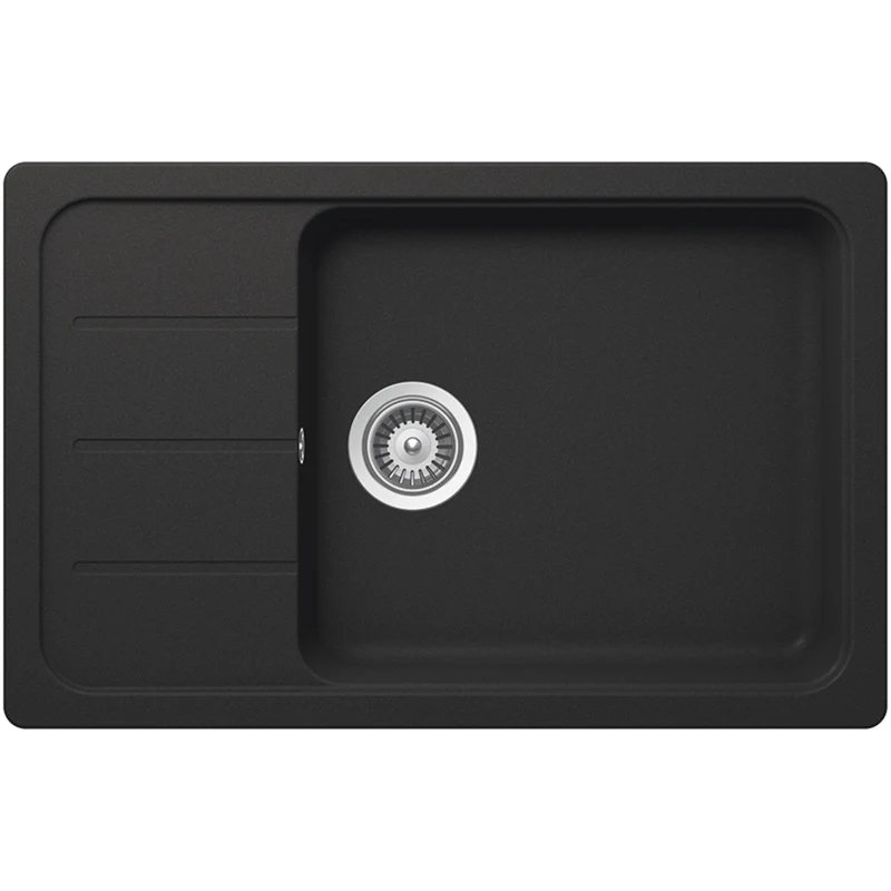 SCHOCK: Einbauspüle Formhaus D-100 LS, aus CRISTALITE®, Onyx 87821 78 cm
