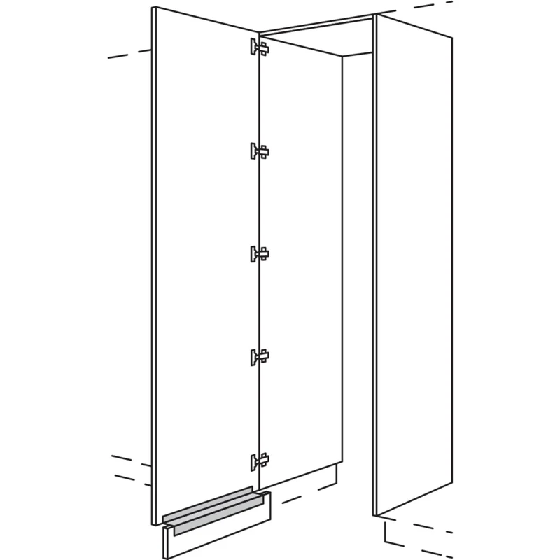 nobilia XL-Hochschrank-Durchgangstür HWDTF60-3X