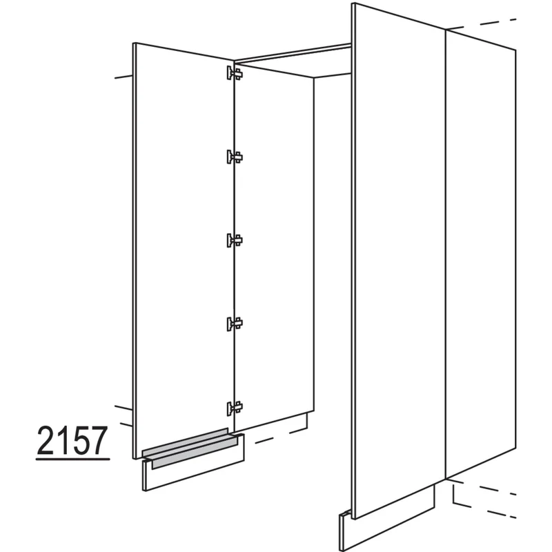 nobilia Hochschrank-Durchgangstür HWDTF80-3