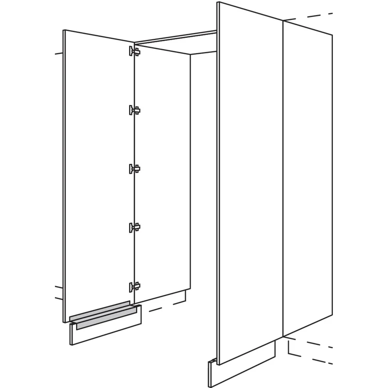 nobilia XL-Hochschrank-Durchgangstür HWDTF80-2X