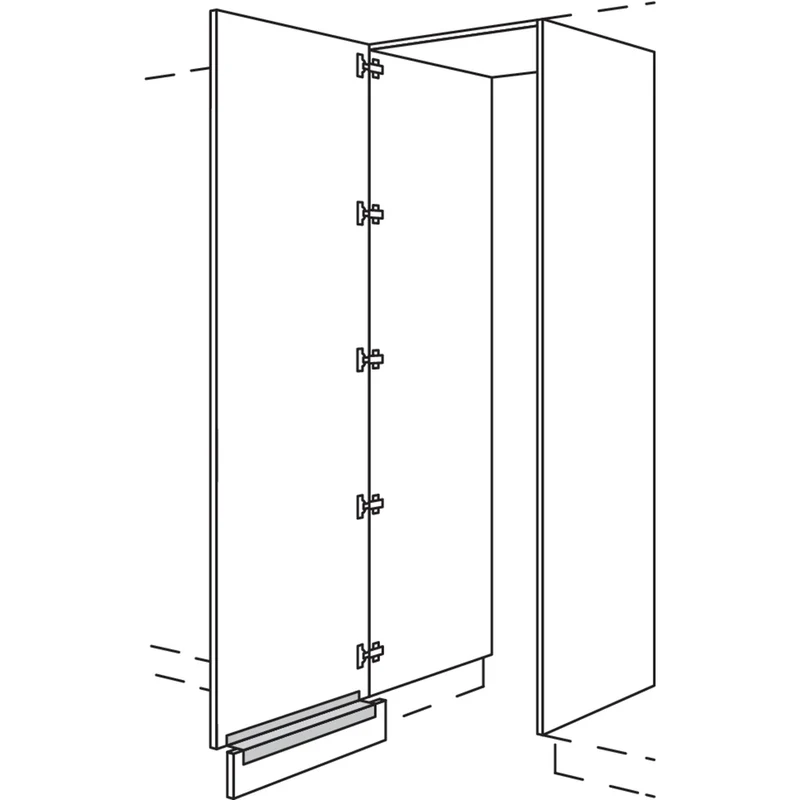 nobilia XL-Hochschrank-Durchgangstür HWDTF60-2X
