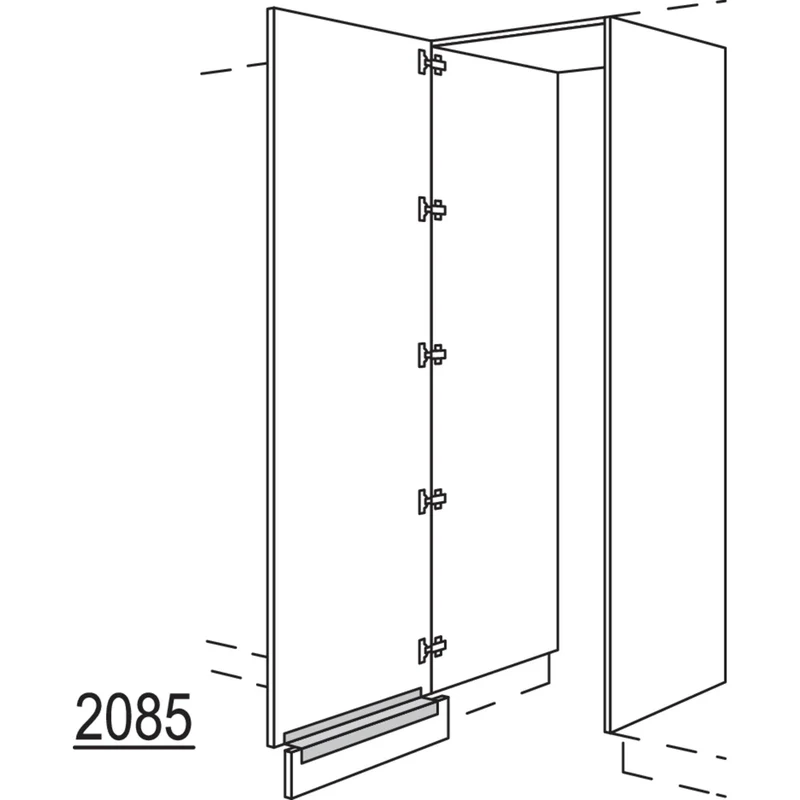 nobilia XL-Hochschrank-Durchgangstür HWDTF60-1X