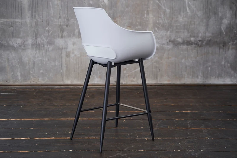 KAWOLA Barhocker ZAJA Barstuhl Sitzhöhe 76 cm Kunststoff weiß